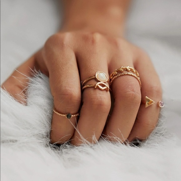 My Added Sparkle Jewelry - 3/$30 Gold Ring Set of 5